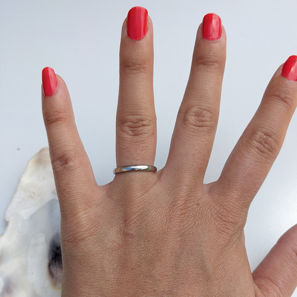 Vintage Platinum Wedding Band
