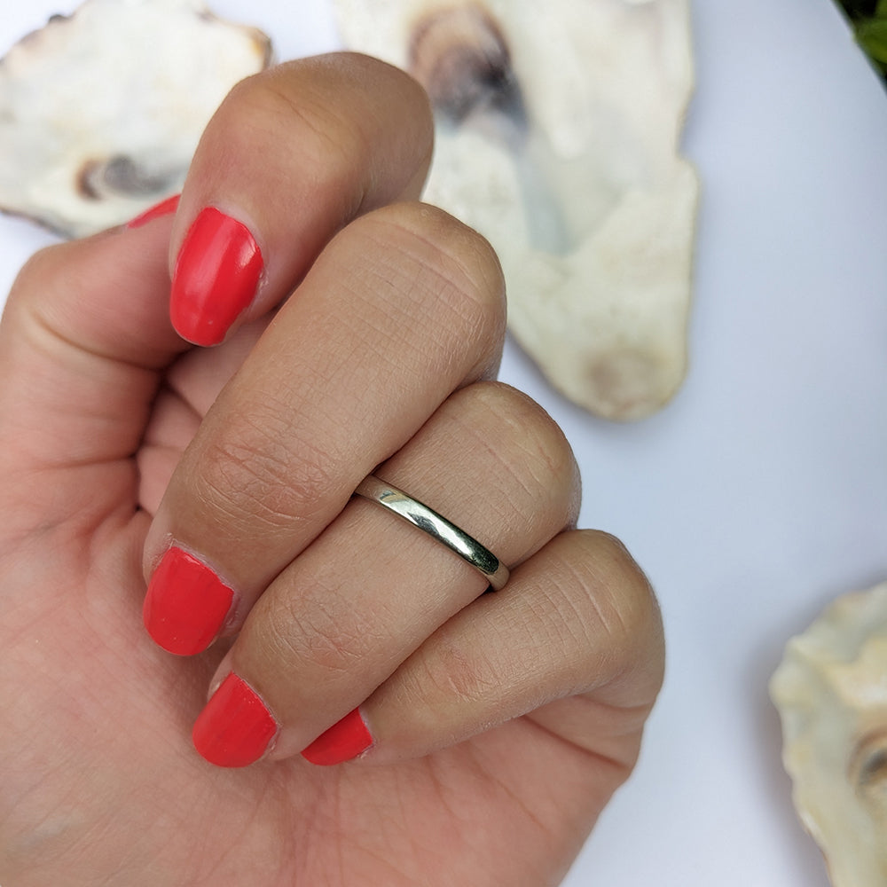 Vintage Platinum Wedding Band Ring