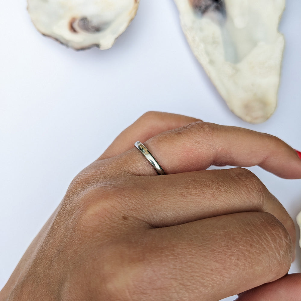 Vintage Platinum Wedding Band Ring