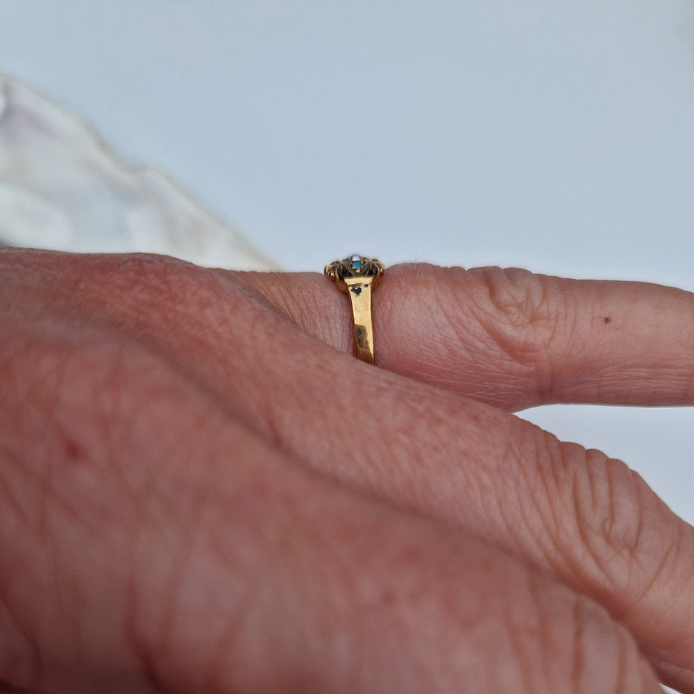 1993 Turquoise & Seed Pearl Ring