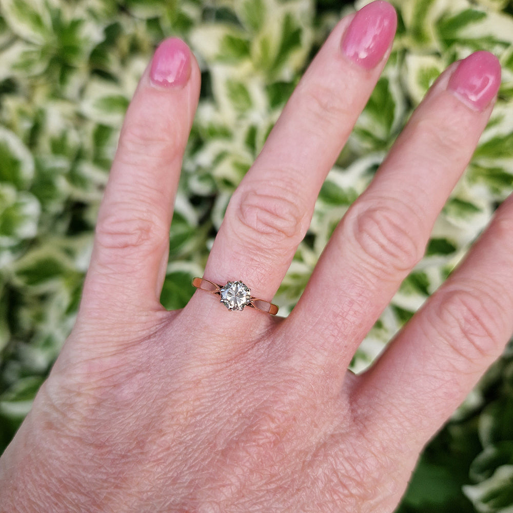 Vintage Diamond Solitaire Engagement Ring