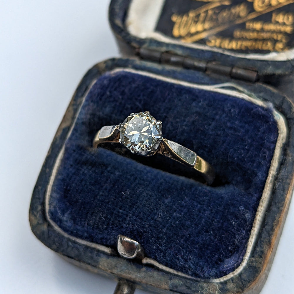 Vintage Diamond Solitaire Engagement Ring