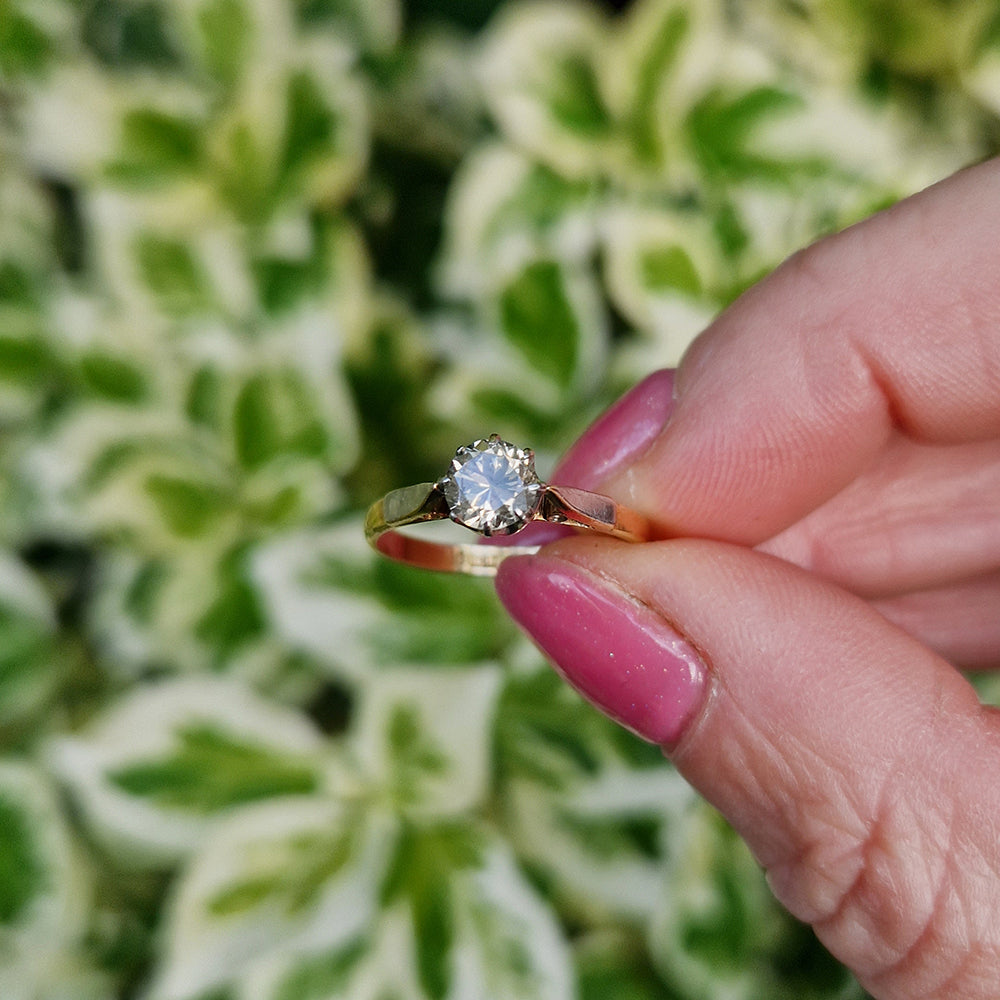 Vintage Diamond Solitaire Engagement Ring