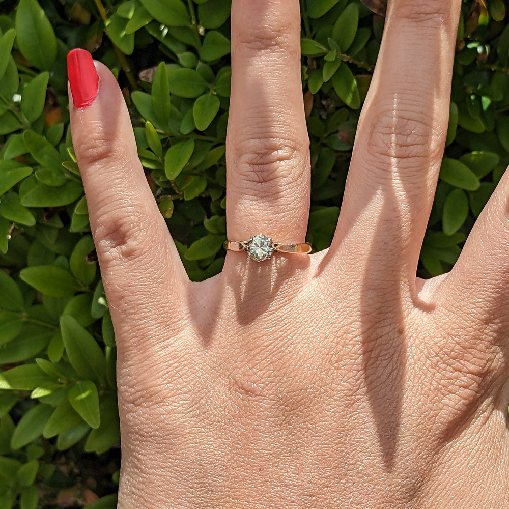 Vintage Diamond Solitaire Engagement Ring