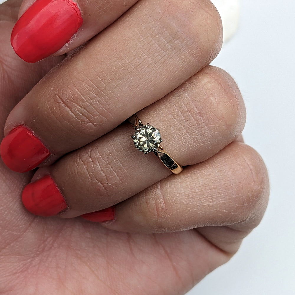 Vintage Diamond Solitaire Engagement Ring