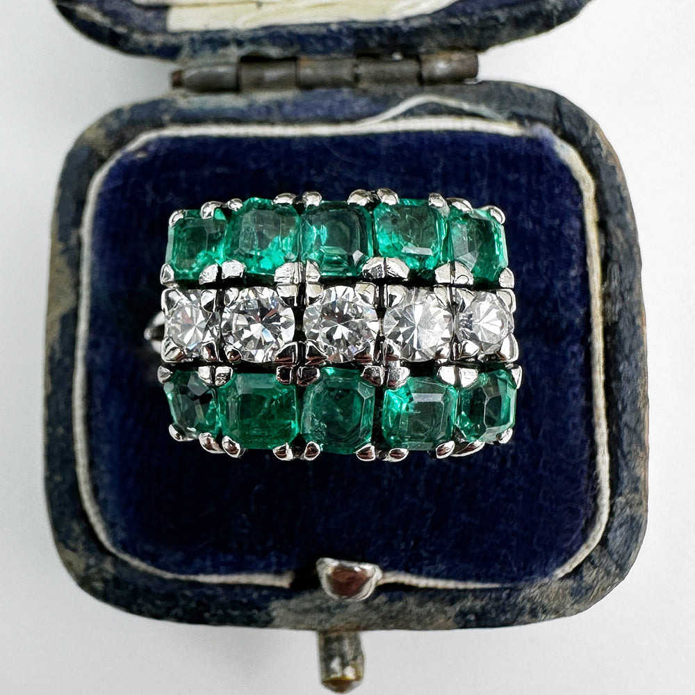 Emerald & Diamond Dress Ring