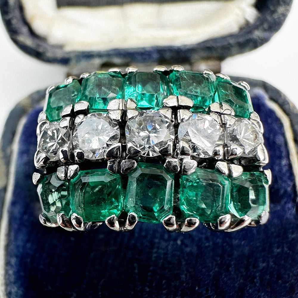 Emerald & Diamond Dress Ring