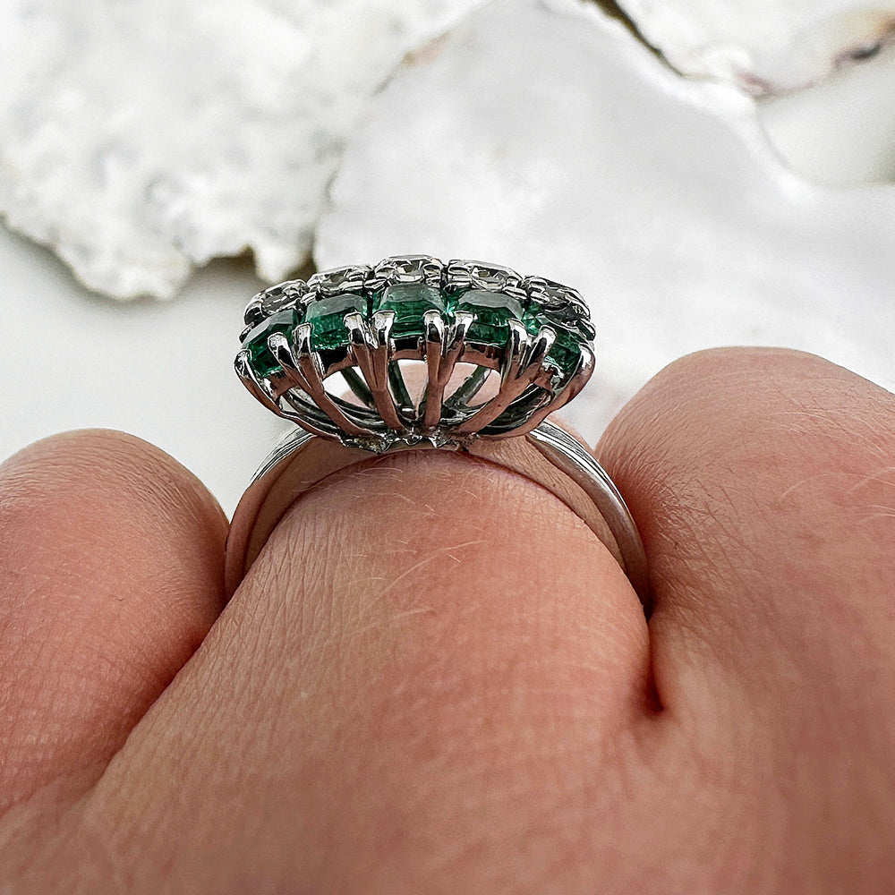 Emerald & Diamond Dress Ring