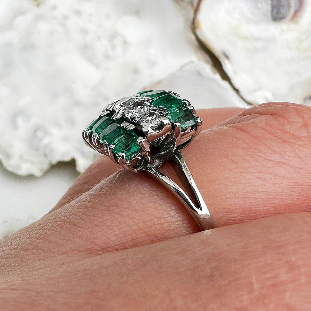 Emerald & Diamond Dress Ring