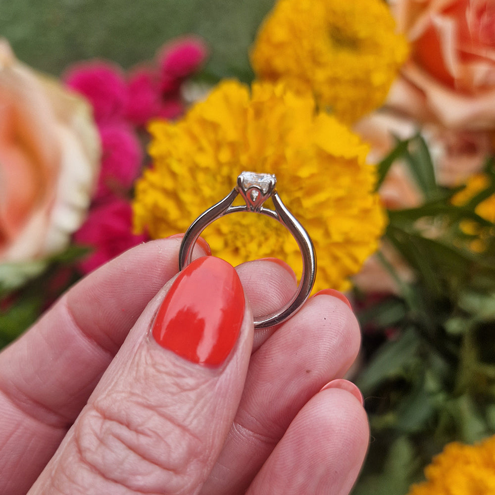 Certified Vintage Platinum Diamond Solitaire Engagement Ring