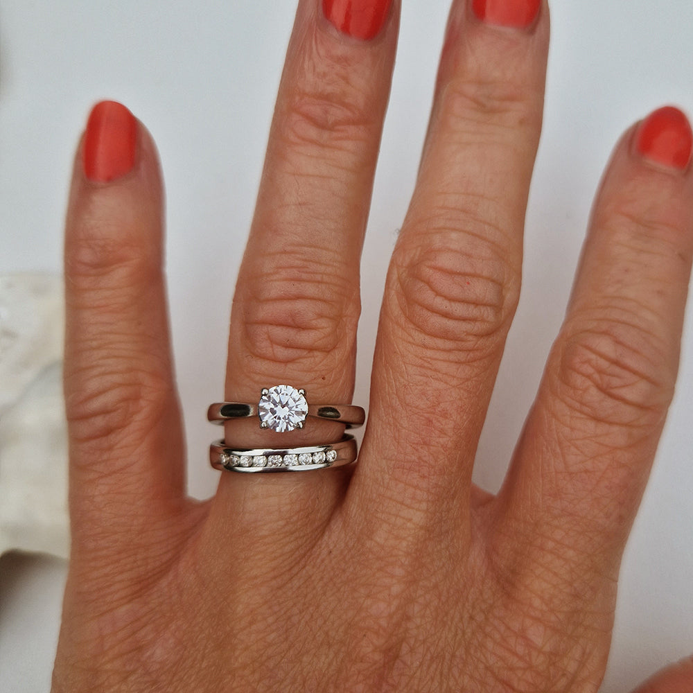 Certified Vintage Platinum Diamond Solitaire Engagement Ring