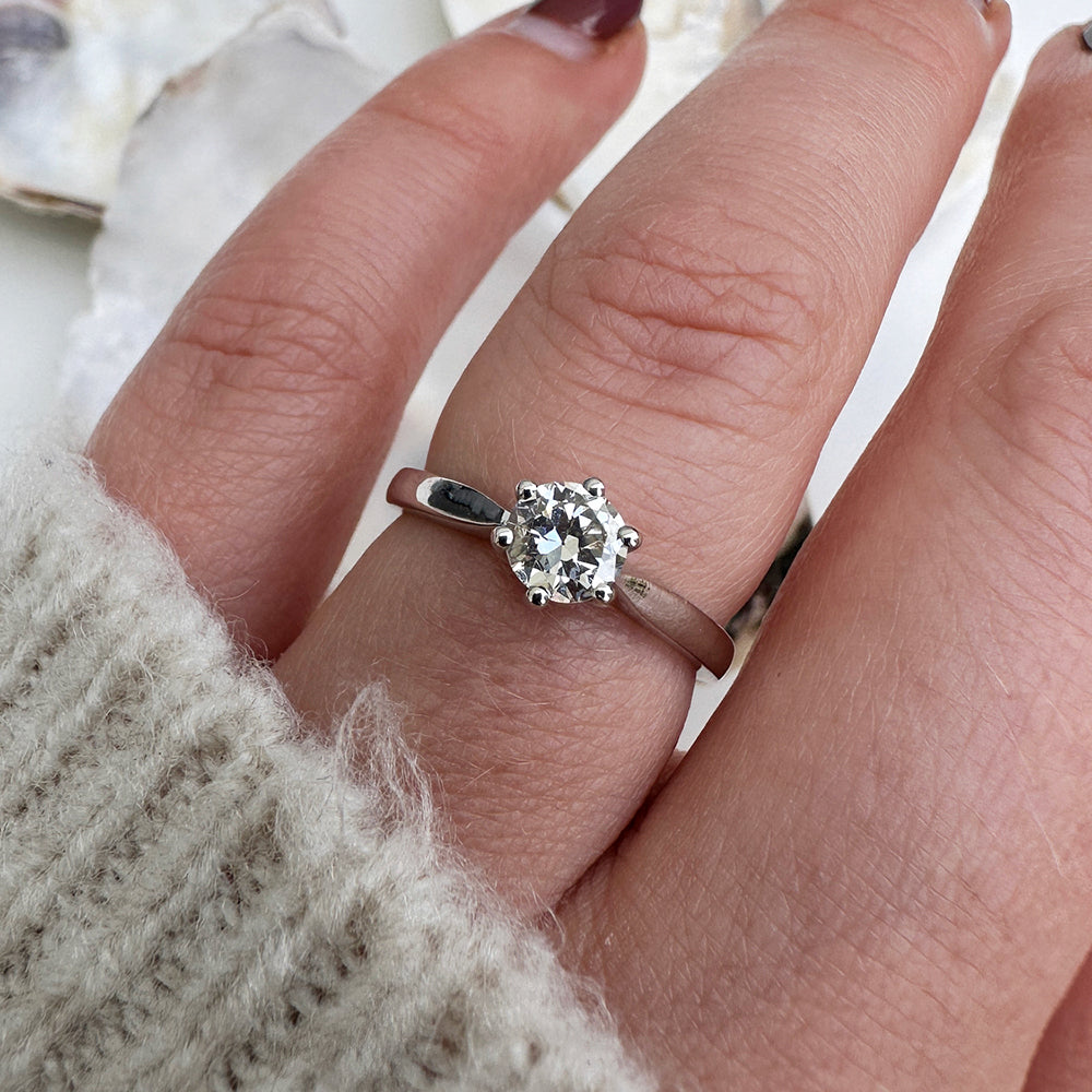 c1990's Diamond Solitaire Engagement Ring