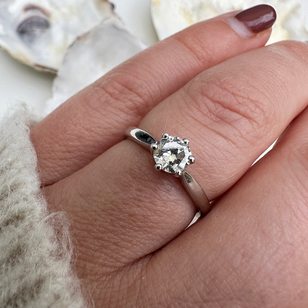 c1990's Diamond Solitaire Engagement Ring