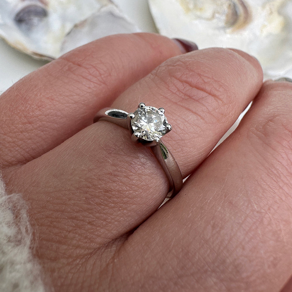 c1990's Diamond Solitaire Engagement Ring