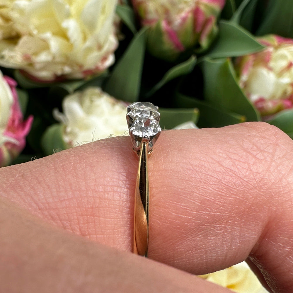 Antique Old European Cut Diamond Five Stone Ring