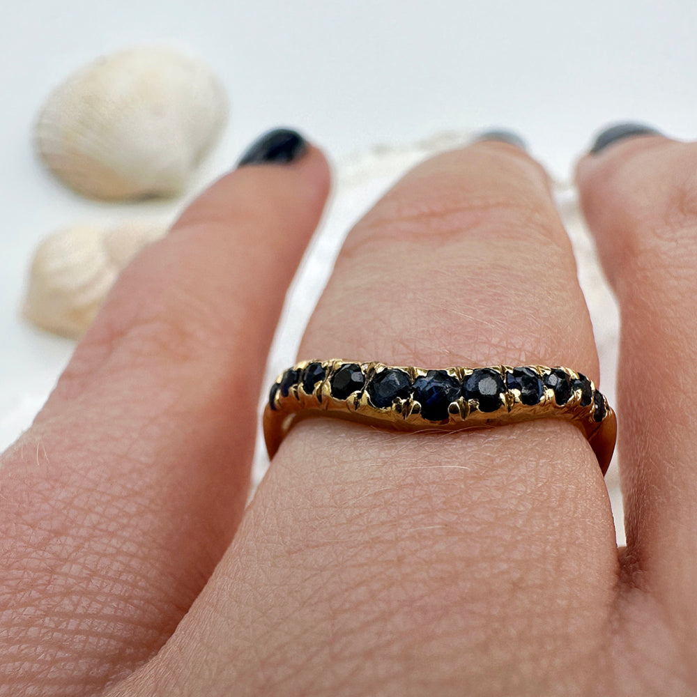 Vintage Sapphire Wishbone Ring