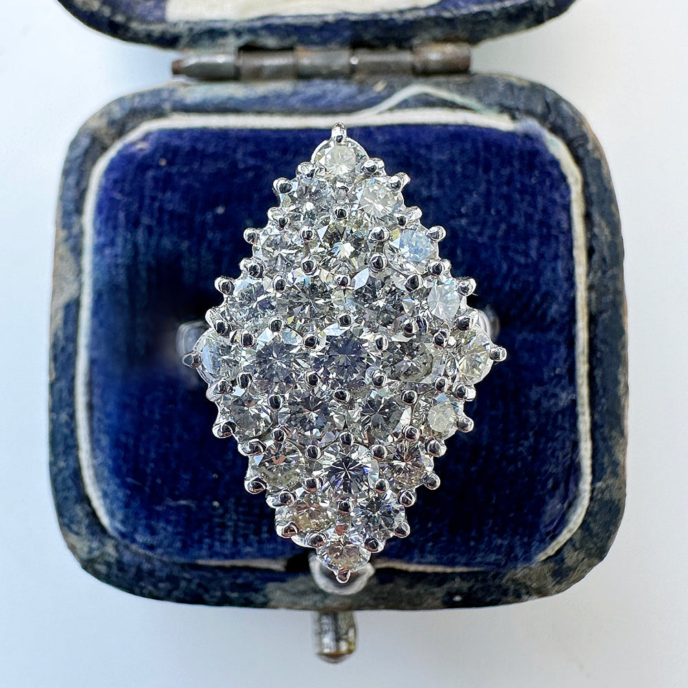 Vintage Diamond Cluster Ring