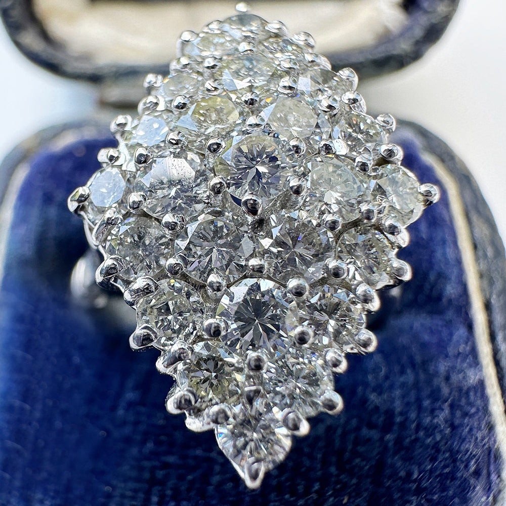 Vintage Diamond Cluster Ring