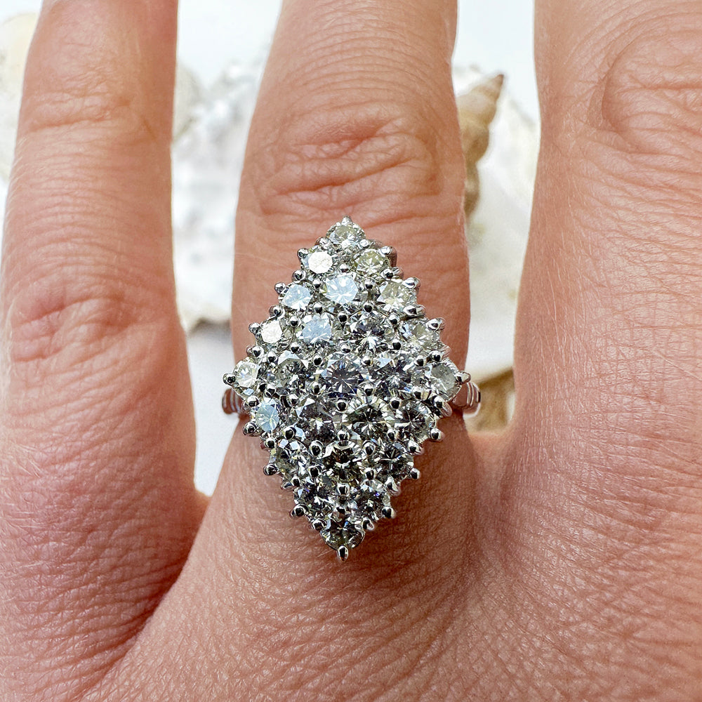 Vintage Diamond Cluster Ring