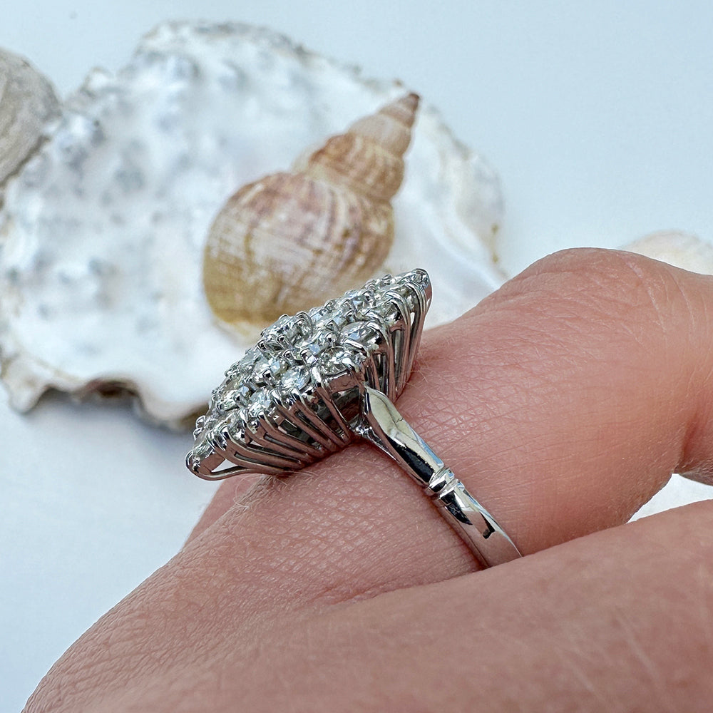 Vintage Diamond Cluster Ring