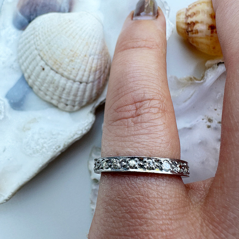 Vintage Platinum Diamond Full Eternity Ring