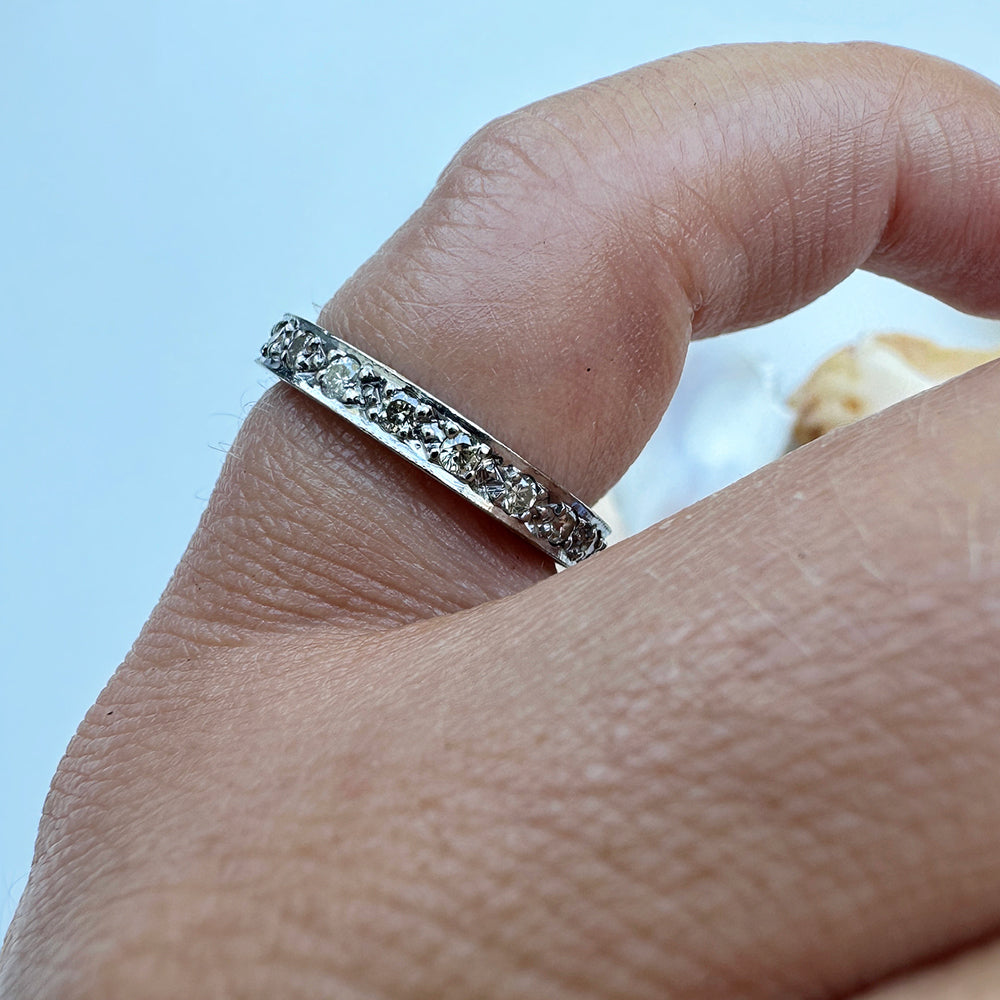 Vintage Platinum Diamond Full Eternity Ring