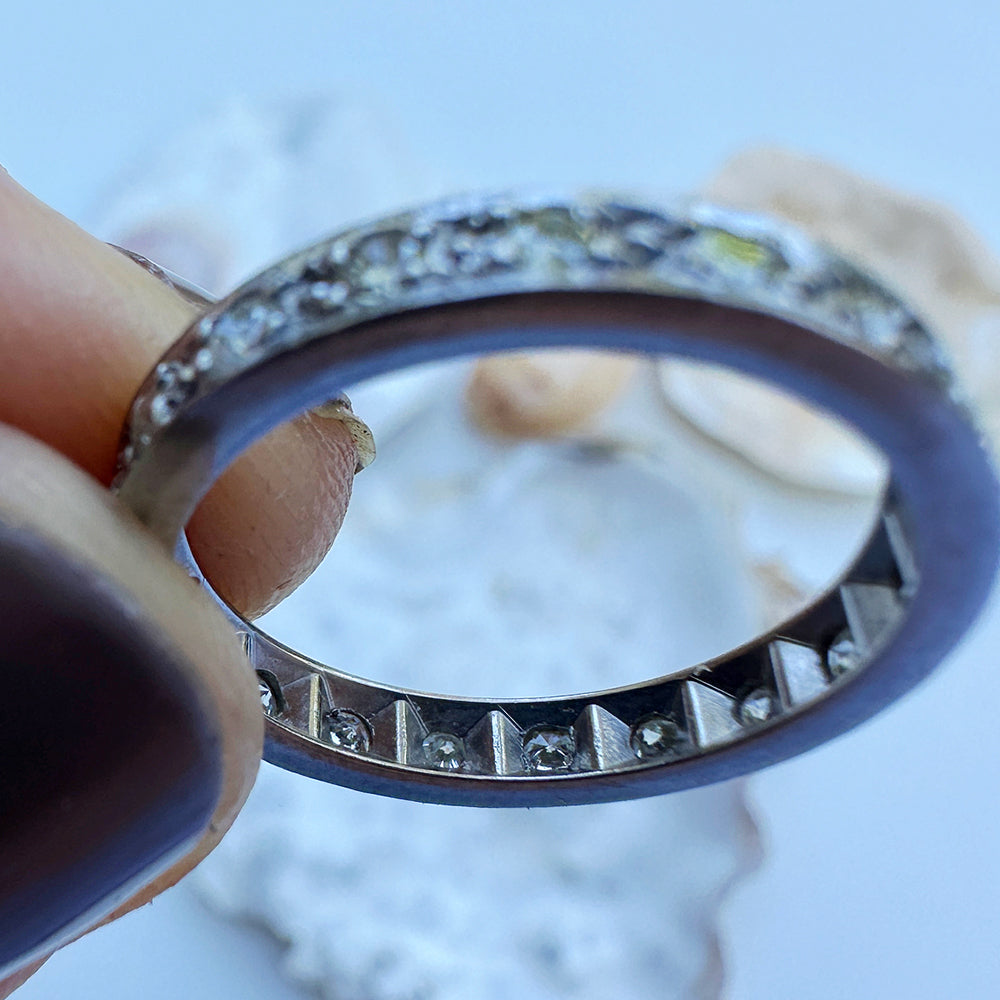 Vintage Platinum Diamond Full Eternity Ring