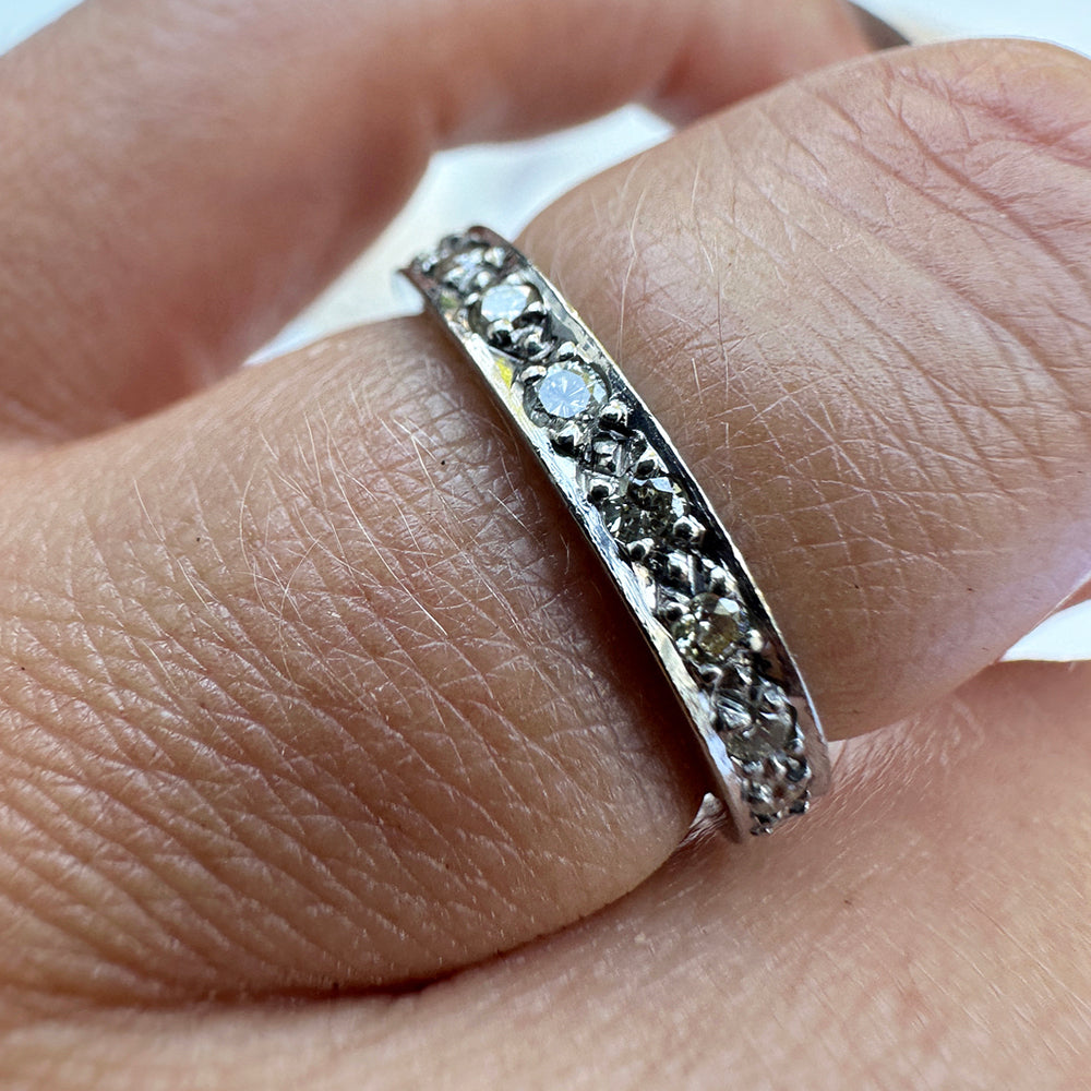 Vintage Platinum Diamond Full Eternity Ring