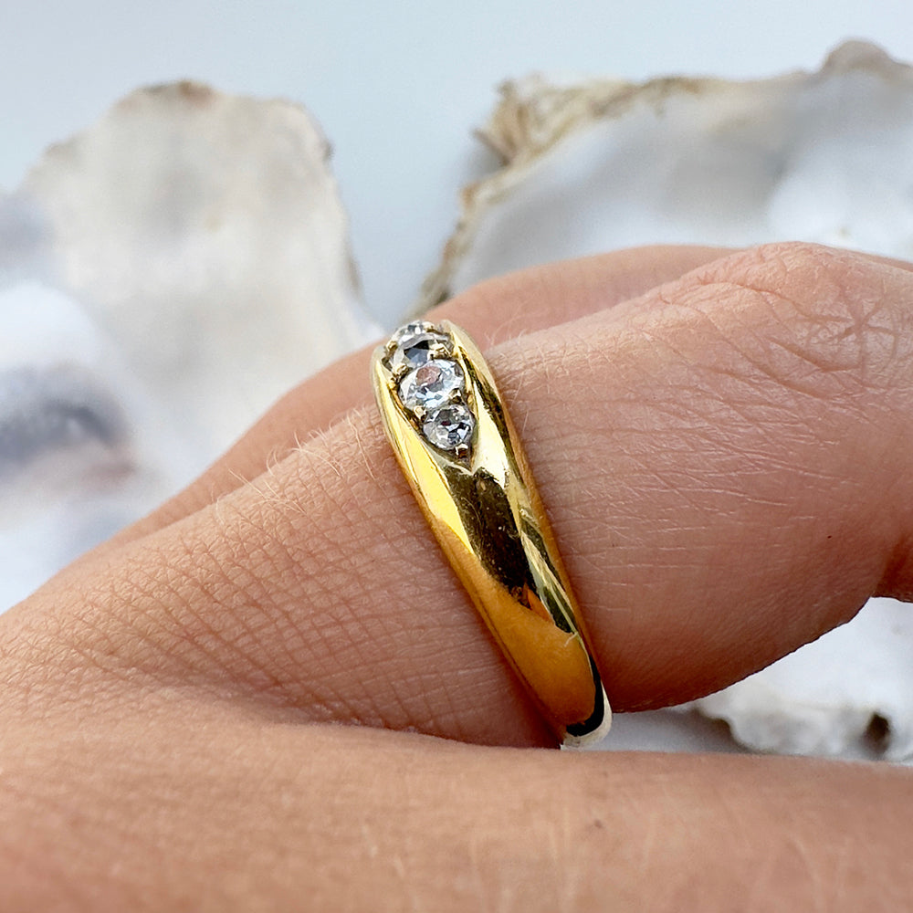 Antique 1890 Diamond Five Stone Ring
