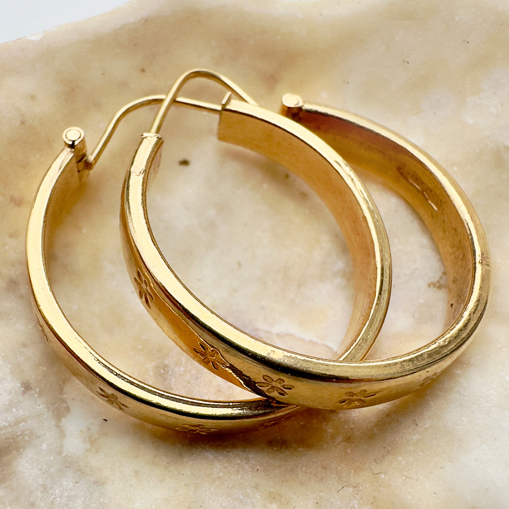 18ct Solid Gold Hoop Earrings