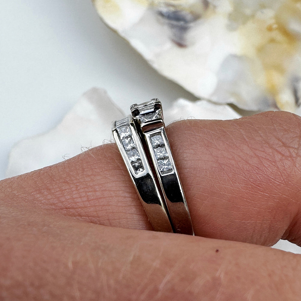 Vintage Princess Cut Diamond Engagement Ring