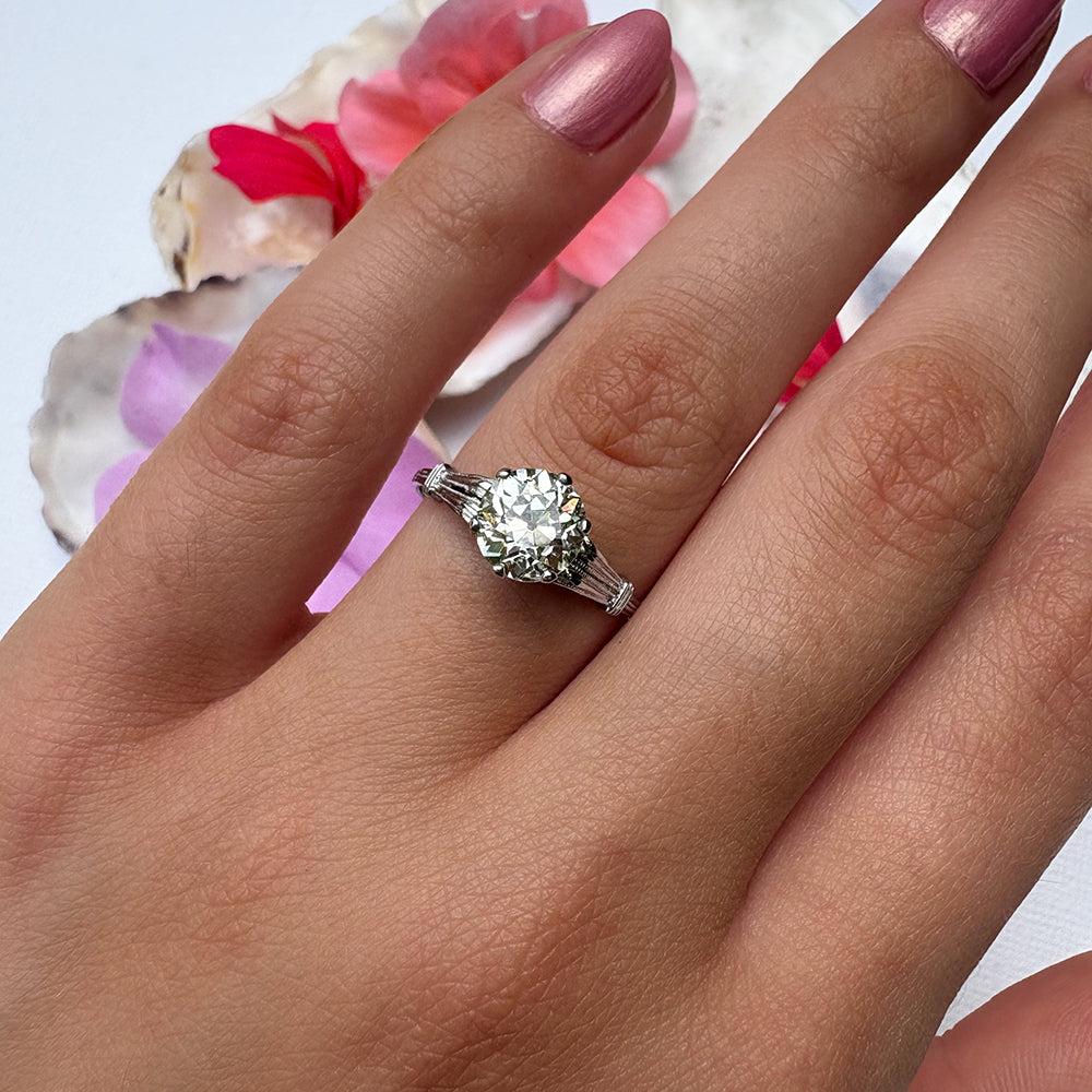 Vintage 1.52ct Diamond Solitaire Engagement Ring