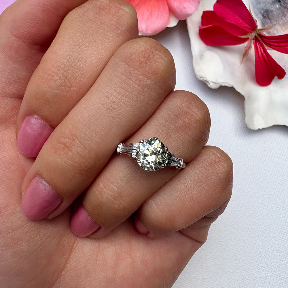 Vintage 1.52ct Diamond Solitaire Engagement Ring