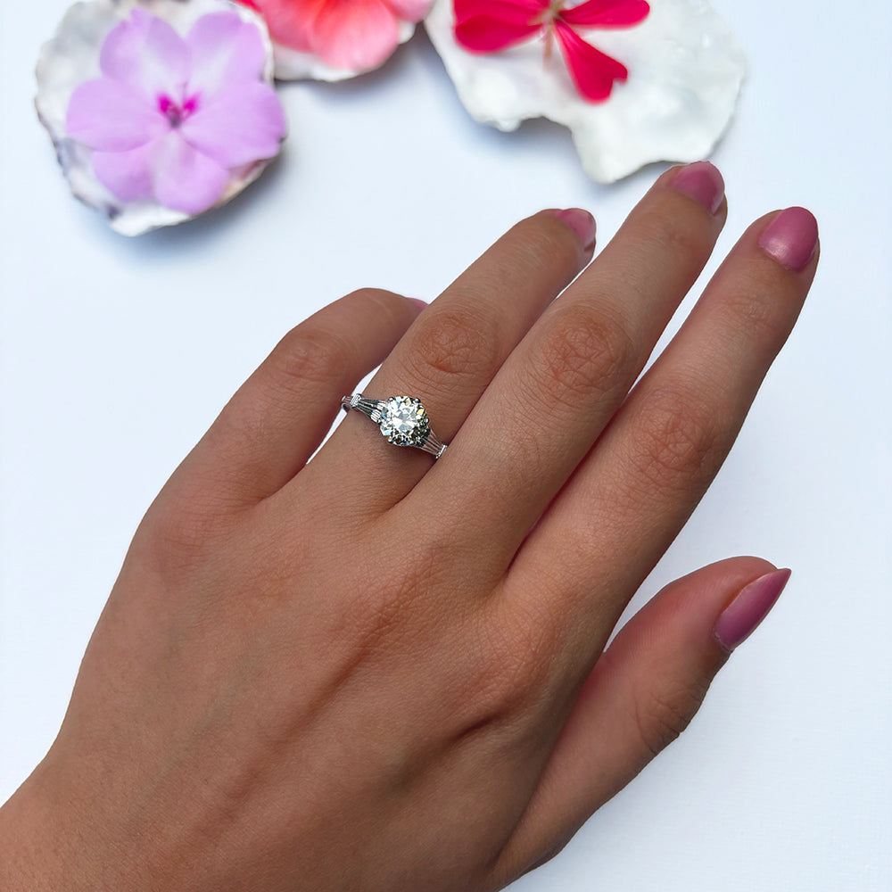 Vintage 1.52ct Diamond Solitaire Engagement Ring