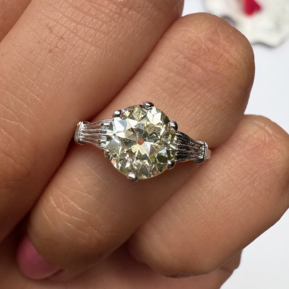 Vintage 1.52ct Diamond Solitaire Engagement Ring