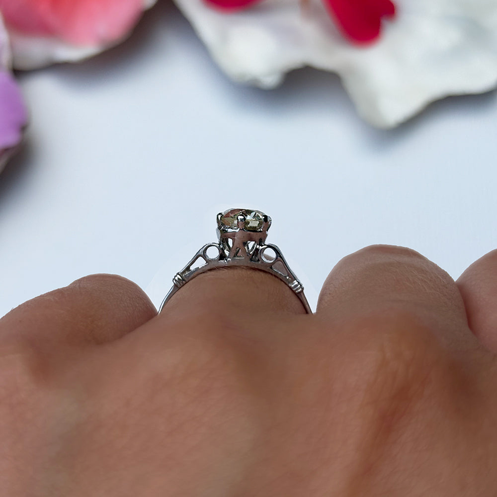 Vintage 1.52ct Diamond Solitaire Engagement Ring