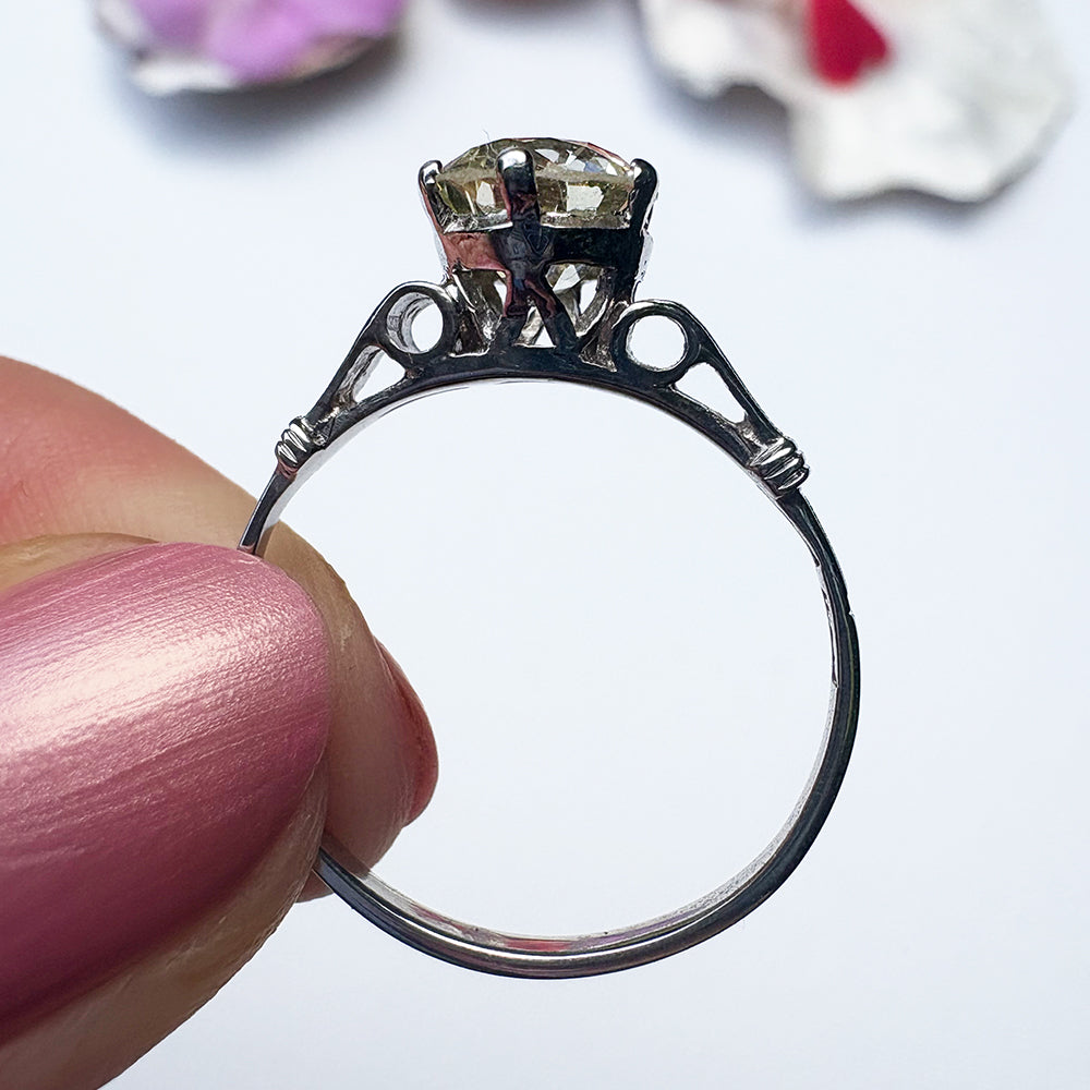 Vintage 1.52ct Diamond Solitaire Engagement Ring