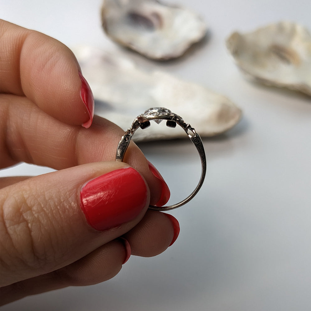 Vintage Art Deco Round Diamond Cluster Ring