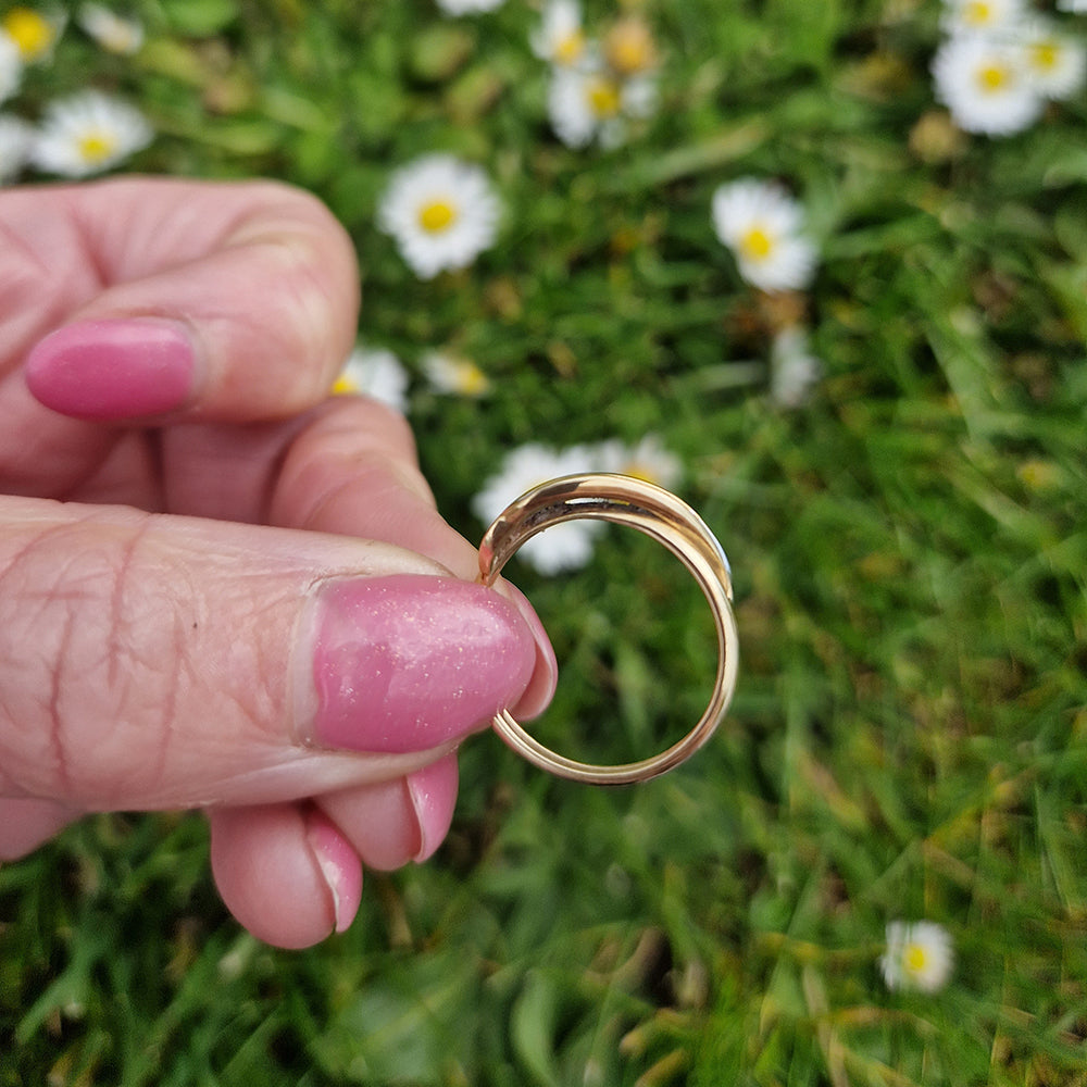 Vintage Diamond Twist Band Ring