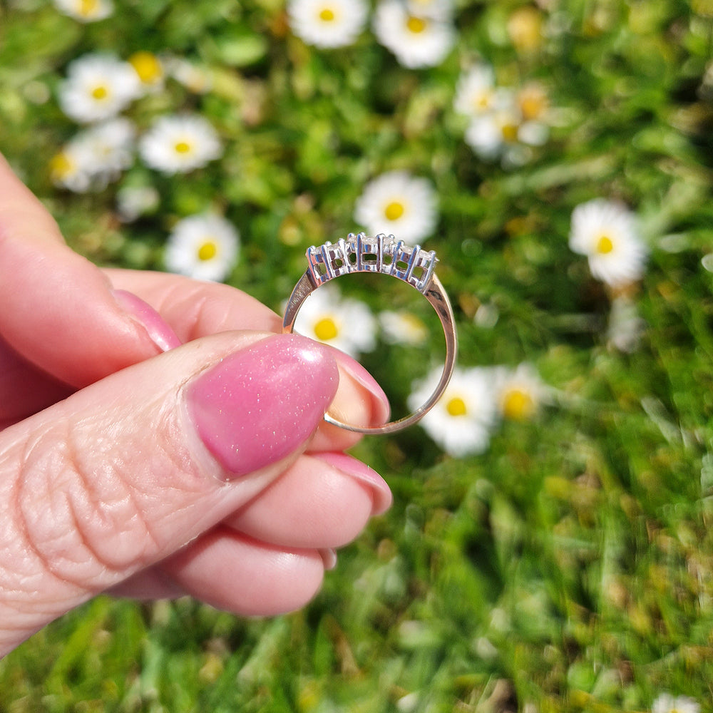 Vintage Diamond Cluster Trilogy Ring