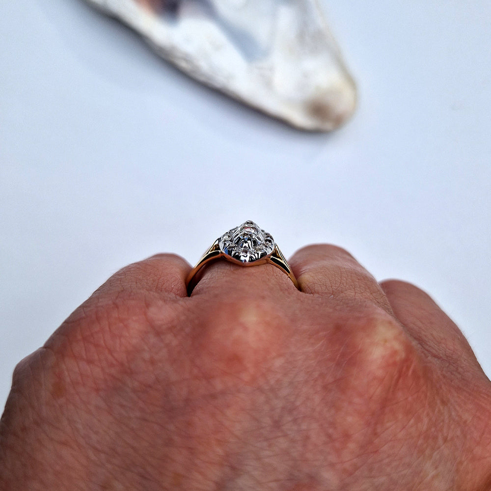 Antique Old European Cut 1.75ct Diamond Cluster