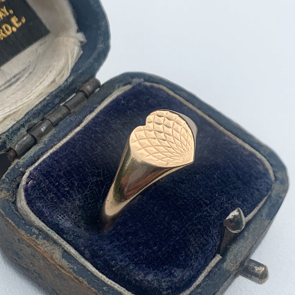 1969 Vintage Gold Heart Ring