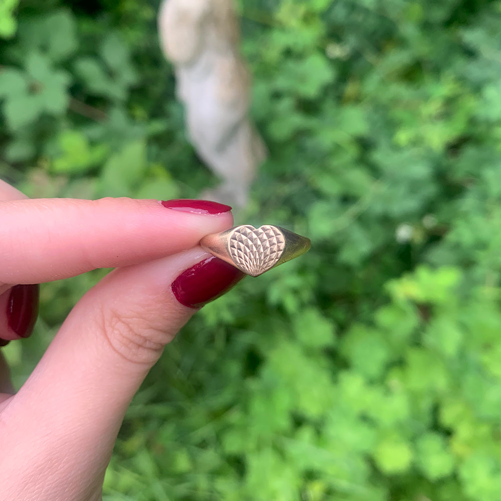 1969 Vintage Gold Heart Ring