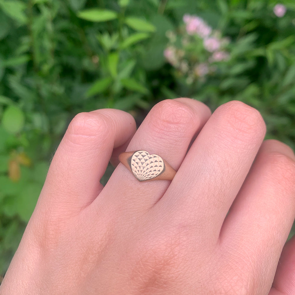 1969 Vintage Gold Heart Ring