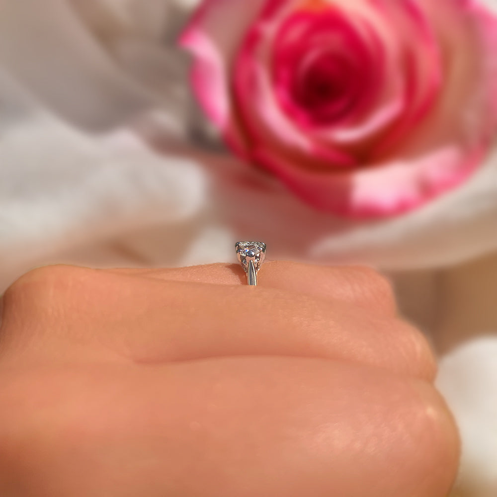 Antique Old European Cut Diamond Trilogy Ring