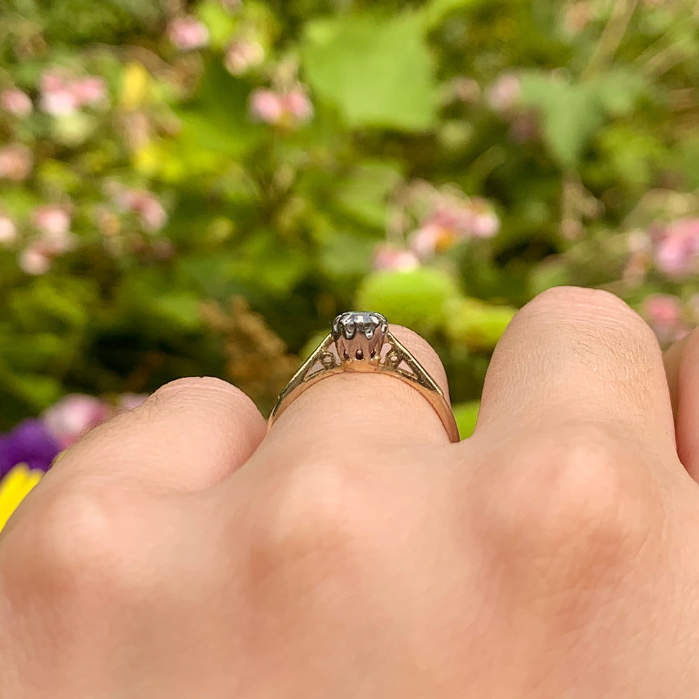 c1980's Vintage 0.20ct Diamond Solitaire Ring