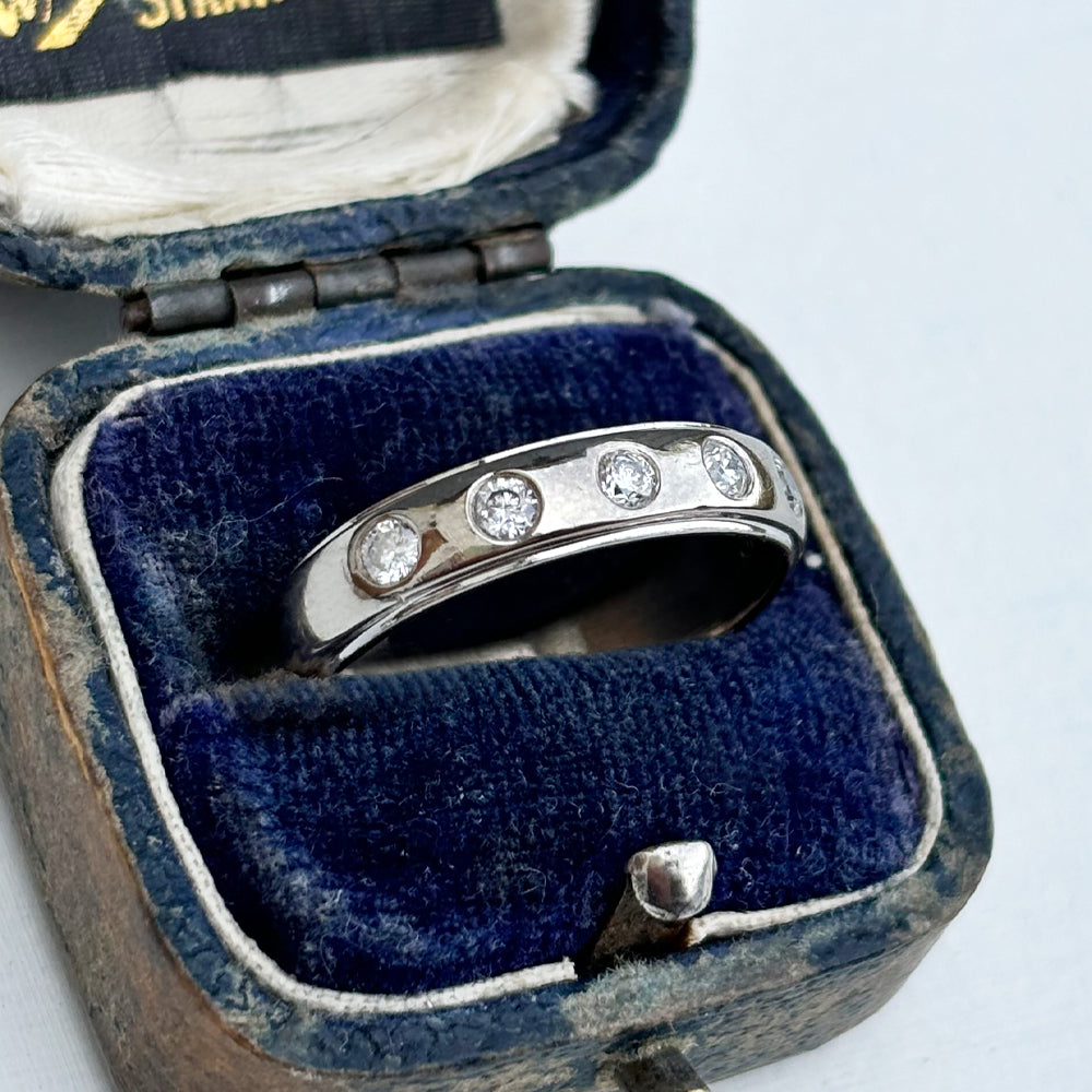 Vintage Five Stone Diamond Band Ring