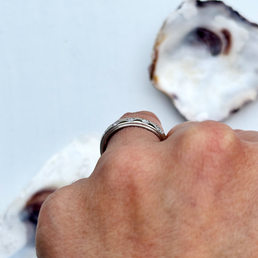 Vintage Five Stone Diamond Band Ring