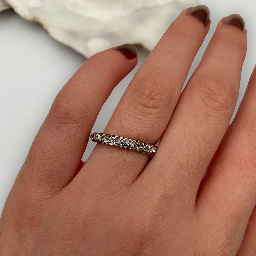 Victorian Rose Cut Diamond Full Eternity Band