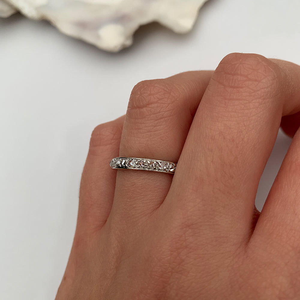 Victorian Rose Cut Diamond Full Eternity Band